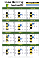 Svozový kalendář 2026